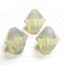 24 Swarovski Elements Bicone Crystal 5301 Light Grey Opal 6mm