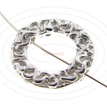 1x Sterling Silver Filigree Round Frame Ring Bead Spacer 13.3mm