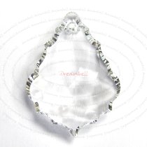 1x Swarovski Elements Crystal 6091 Baroque Pendant Clear 28mm