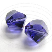 12x Swarovski Crystal Elements 5020 Clear Helix Purple Velvet 6mm