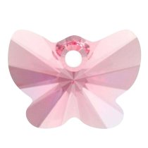 1x Swarovski Elements Crystal 6754 18mm Butterfly Pendant Light Pink Rose
