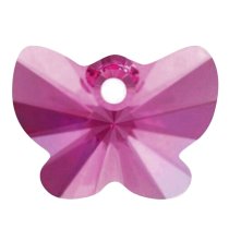 1x Swarovski Elements Crystal 6754 18mm Butterfly Pendant Fuchsia Pink