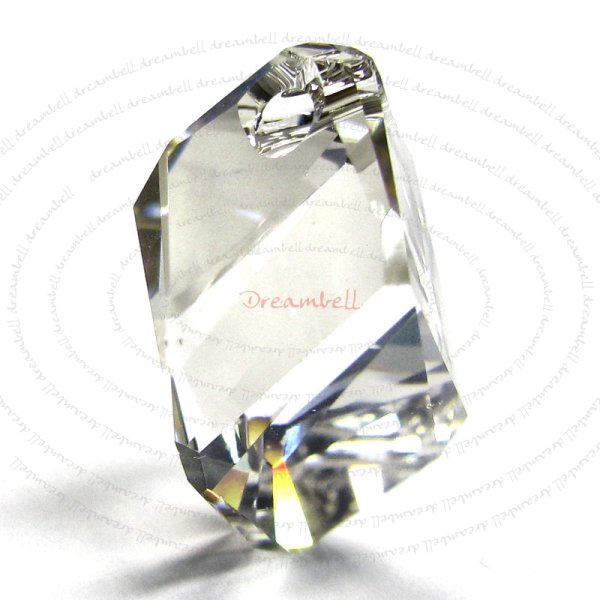 Swarovski Elements Crystal 6650 Cubist Pendant Bead Silver Shade 22mm