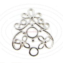 2x STERLING SILVER FLOWER FILIGREE Chandelier earrings Necklace CONNECTOR