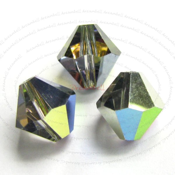 12x Swarovski Elements Bicone Crystal 5301 Vitrail Medium 8mm AB