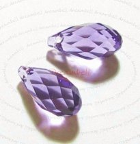 2x Swarovski Elements Crystal Teardrop Briolette 6010 Tanzanite 11mm