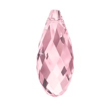 2x Swarovski Elements Crystal Teardrop Briolette 6010 Rose Pink 11mm