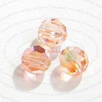 6x Swarovski Crystal Elements Round Bead 5000 Light Peach AB 8mm