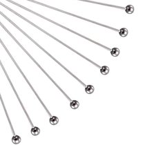 20 Sterling silver Head Pin Ball Dot Headpins 22GA 1.5″