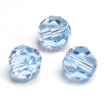 12 x Swarovski Crystal Elements Round Faceted 5000 Aquamarine 6mm