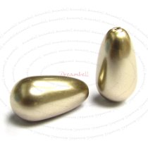 4x Swarovski crystal 5816 Pearl Drops Bronze half drilled 11.5mm