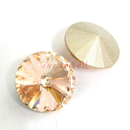 2x Swarovski Elements Rivoli Stone Crystal 1122 Silk 14mm