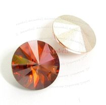 2x Swarovski Elements Rivoli Stone Crystal 1122 Copper 14mm
