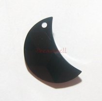 Swarovski Crystal 6722 Jet Black Moon Pendant 30mm