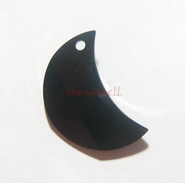 Swarovski Crystal 6722 Jet Black Moon Pendant 30mm