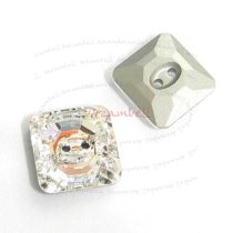 1x Swarovski Elements Crystal 3017 Square Button Beads Clear 12mm