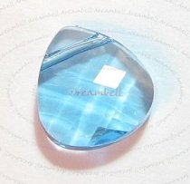 1x SWAROVSKI BRIOLETTE Pendant 15.4mm AQUAMARINE CRYSTAL 6012