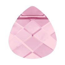 1x SWAROVSKI BRIOLETTE Pendant 15.4mm Light Pink Rose CRYSTAL 6012