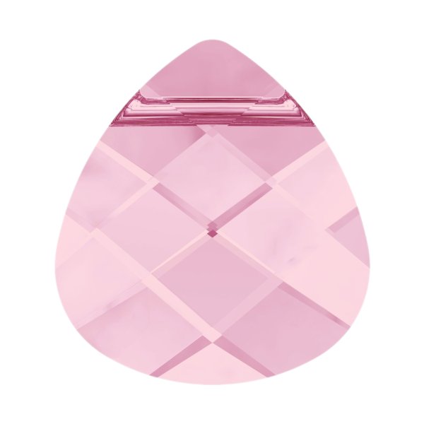 1x SWAROVSKI BRIOLETTE Pendant 15.4mm Light Pink Rose CRYSTAL 6012