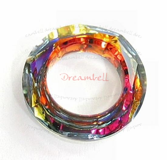 Swarovski Elements 4139 Round Cosmic Ring Frame Volcano 14mm