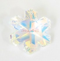 1x Swarovski 6704 Snowflake Crystal Pendant 20mm