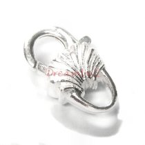 STERLING SILVER SHELL LOBSTER CLASP LOCK Trigger BEAD 18mm HEAVY