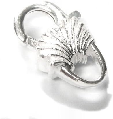 Heavy Sterling Silver Shell Lobster Clasp | 18mm Secure Jewelry Closure