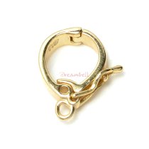 1x Vermeil Gold SILVER CHANGEABLE Bail PENDANT CLASP SLIDER with secure lock