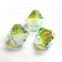 12x Swarovski Elements Bicone Crystal 5301 Chrysolite 6mm 2x AB