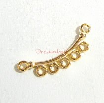 1x Vermeil 14K Gold plated over Sterling silver Necklace Chandelier connector 24mm