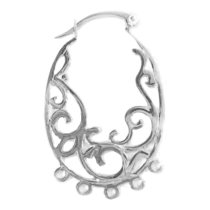 2x Sterling Silver FLOWER CHANDELIER EARRING CONNECTOR