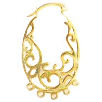 2x Vermeil Gold Sterling Silver FLOWER CHANDELIER EARRING CONNECTOR