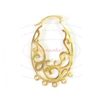 2x Vermeil Gold Sterling Silver FLOWER CHANDELIER EARRING CONNECTOR