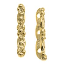 2x 14K Gold plated over Sterling silver 3 Strand Flower bead spacer 15.8mm