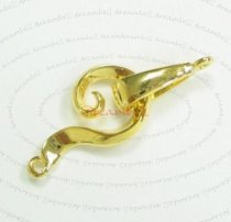 1x 14K real GOLD SILVER Hook EYE S CLASP BEAD 30mm