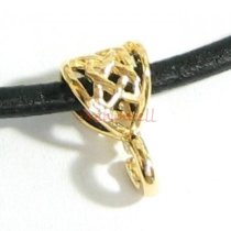 Vermeil 14k Gold Plated on 925 Sterling Silver Bail Clasp Pearl Pendant Connector