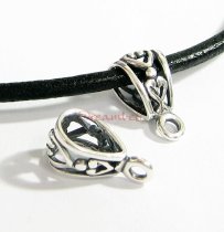 1x STERLING SILVER HEART Bail CLASP Pendant Connector