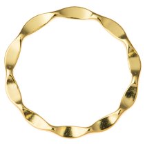 Vermeil 14K Gold plated over 925 Sterling Silver Round Wave hoop Jump ring Connector 19mm