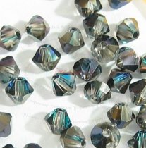 24x Swarovski Elements Bicone Crystal 5301 Bermuda Blue 4mm