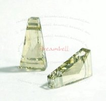 2x Swarovski Crystal Elements 5181 Keystone Bead 2-hole 13mm Silver Shade