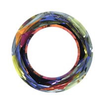 Swarovski 4139 Round Cosmic Ring Frame Volcano 20mm
