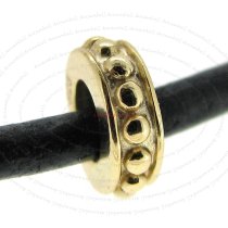 Gold 925 Sterling Silver DOTS Round Bead for European Charm Bracelets