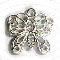 2x STERLING SILVER FILIGREE BUTTERFLY DANGLE CHARM PENDANT 12.9mm