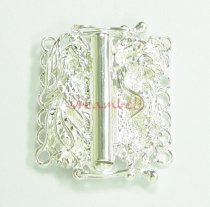 1x Sterling SILVER 7-STRAND DRAGON Phoenix PEARL BOX CLASP