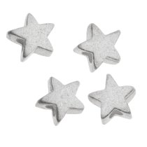10x STERLING SILVER Satin STARDUST LITTLE TWINKLE STAR BEAD CONNECTOR SPACER 5MM