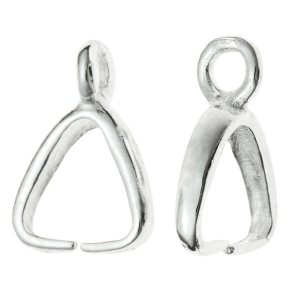 2 x Sterling Silver Pendant Bail Earring Dangle Clasp