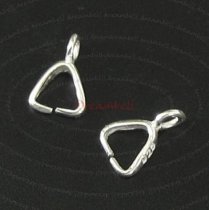 2 x Sterling Silver Pendant Bail Earring Dangle Clasp