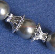4x Sterling Silver Bali Bead Daisy Cone Cap 5x 8mm