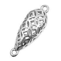 STERLING SILVER Filigree Link Teardrop CONNECTOR 20.6mm