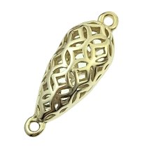 Vermeil gold Silver Filigree Link Teardrop CONNECTOR 20.6mm